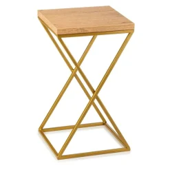 Kwietnik stojący złoty 40 cm z blatem dąb lancelot