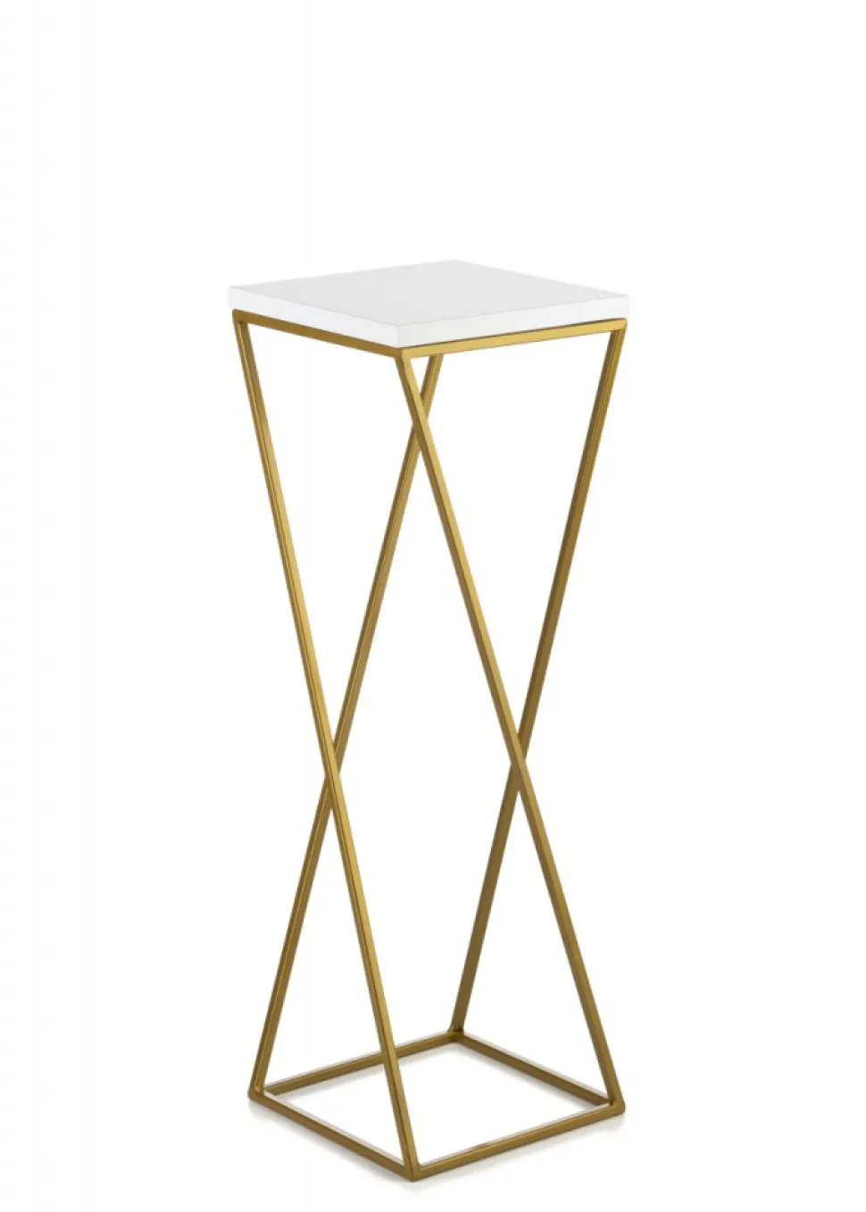 Kwietnik wolnostojący złoto biały 70 cm GLAMOUR