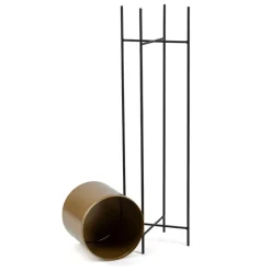 Kwietnik z osłonka 95 cm czarno złoty GLAMOUR