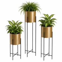 Kwietnik z osłonka 95 cm czarno złoty GLAMOUR