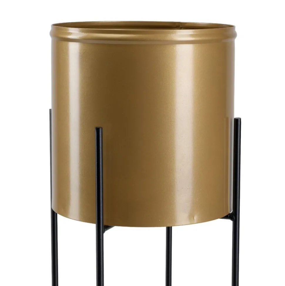 Kwietnik z osłonka 95 cm czarno złoty GLAMOUR