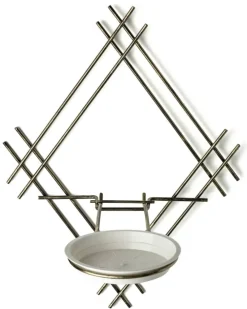 Kwietnik ścienny metalowy złoty LOFT 41 cm * Dąstal Clearance
