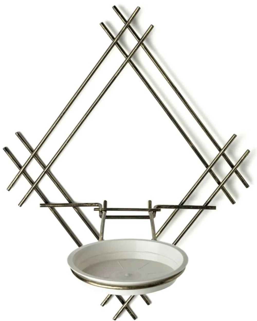 Kwietnik ścienny metalowy złoty LOFT 41 cm * Dąstal Clearance