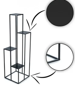 Kwietnik KASKADA stojak czarny 150 cm LOFT * HowHomely Outlet