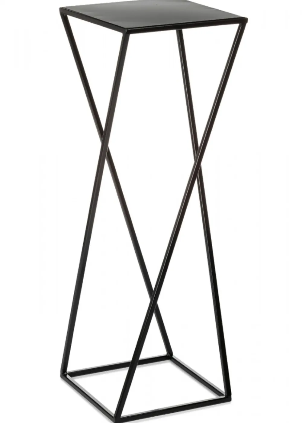 Kwietnik loftowy stojący czarny 70 cm metalowy * HowHomely