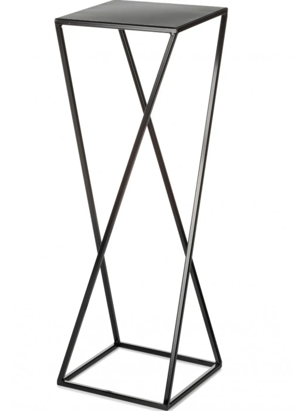 Kwietnik loftowy stojący czarny 70 cm metalowy * HowHomely