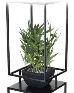 Kwietnik metalowy czarny stojak piętrowy 134 cm LOFT * HowHomely Best
