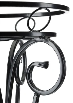 Kwietnik metalowy na jedną donicę CZARNY * Dąstal Sale