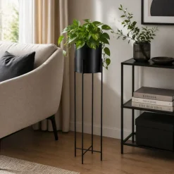 Kwietnik na kwiaty osłonka 95 cm czarny LOFT * HowHomely Online