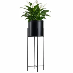 Kwietnik na kwiaty osłonka 75 cm czarny LOFT * HowHomely