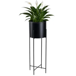 Kwietnik na kwiaty osłonka 75 cm czarny LOFT * HowHomely