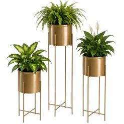 Kwietnik na kwiaty osłonka 75 cm złotym GLAMOUR * HowHomely Online