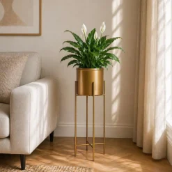 Kwietnik na kwiaty osłonka 75 cm złotym GLAMOUR * HowHomely Online