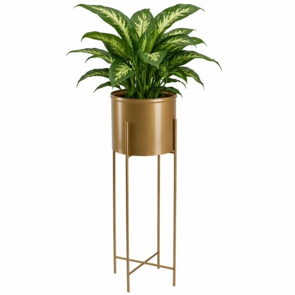 Kwietnik na kwiaty osłonka 75 cm złotym GLAMOUR * HowHomely Online