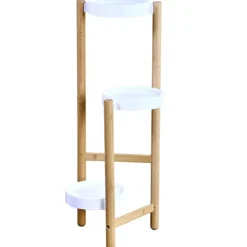 Kwietnik na trzy donice beżowo biały 70 cm * Kesper Discount