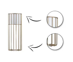 Kwietnik nowoczesny 55 cm złoto biały GLAM * HowHomely Clearance