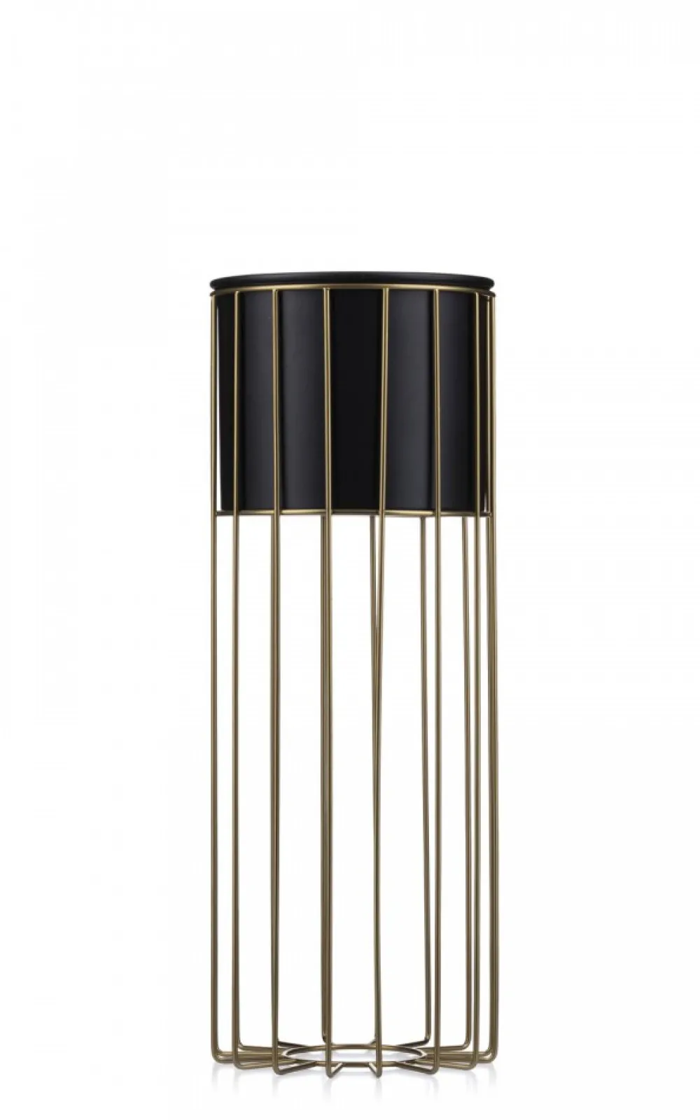 Kwietnik nowoczesny 55 cm złoto czarnym GLAM * HowHomely
