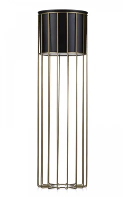 Kwietnik nowoczesny 70 cm złoto czarnym GLAM * HowHomely