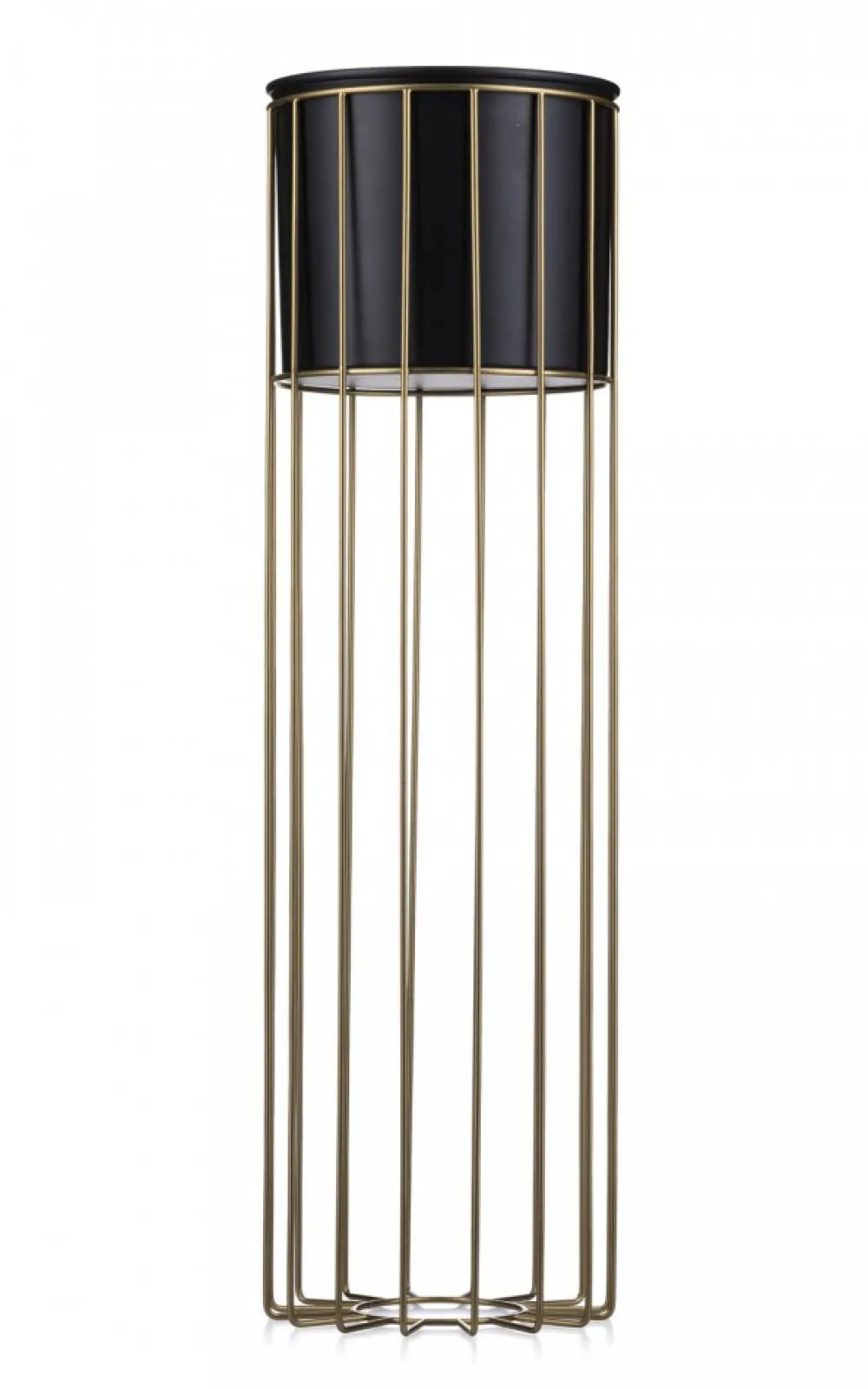Kwietnik nowoczesny 70 cm złoto czarnym GLAM * HowHomely