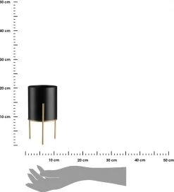 Kwietnik nowoczesny czarno złoty 20 LOFT * HowHomely Clearance