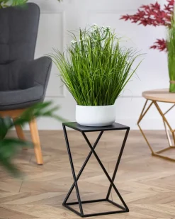 Kwietnik nowoczesny czarny stojący 40 cm * HowHomely Discount