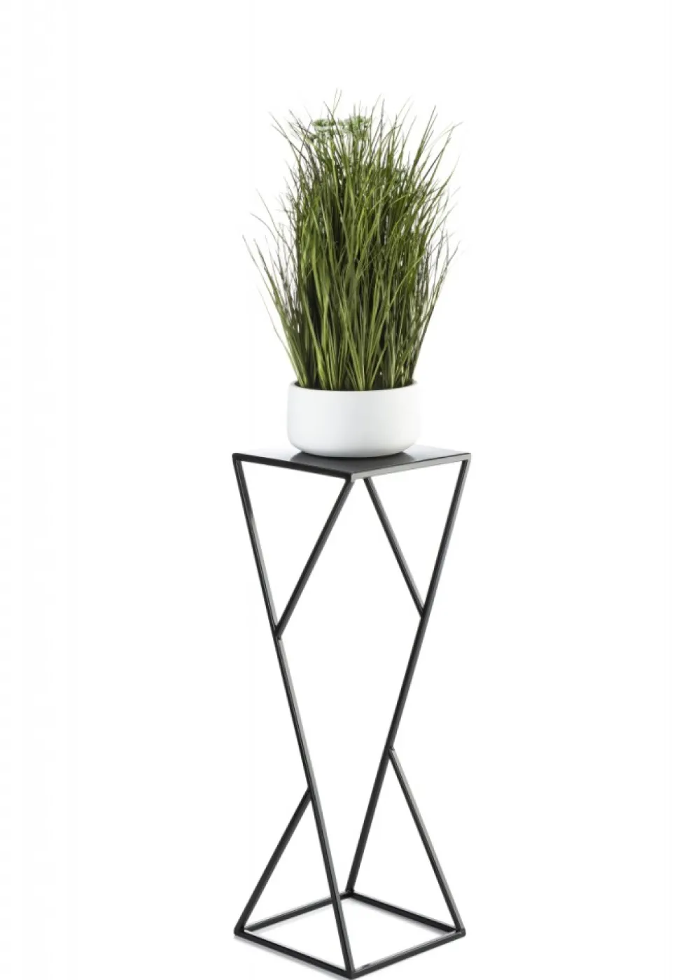 Kwietnik nowoczesny LOFT czarny 70 cm metalowy * HowHomely Online