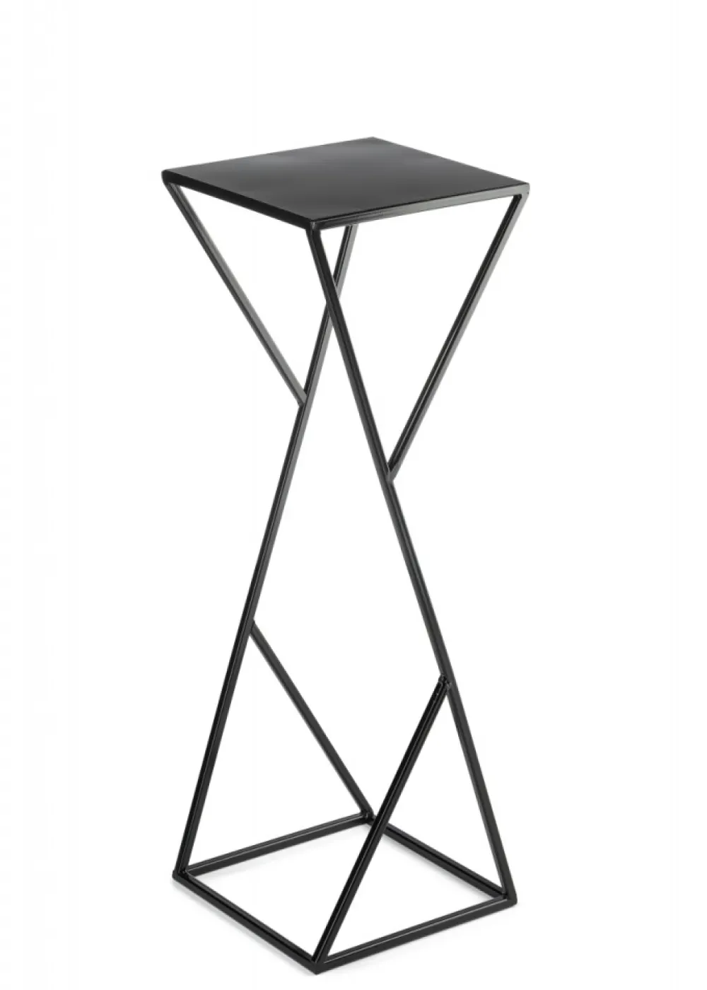 Kwietnik nowoczesny LOFT czarny 70 cm metalowy * HowHomely Online