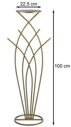 Kwietnik nowoczesny stojak złoty 100 cm GLAM * HowHomely Online