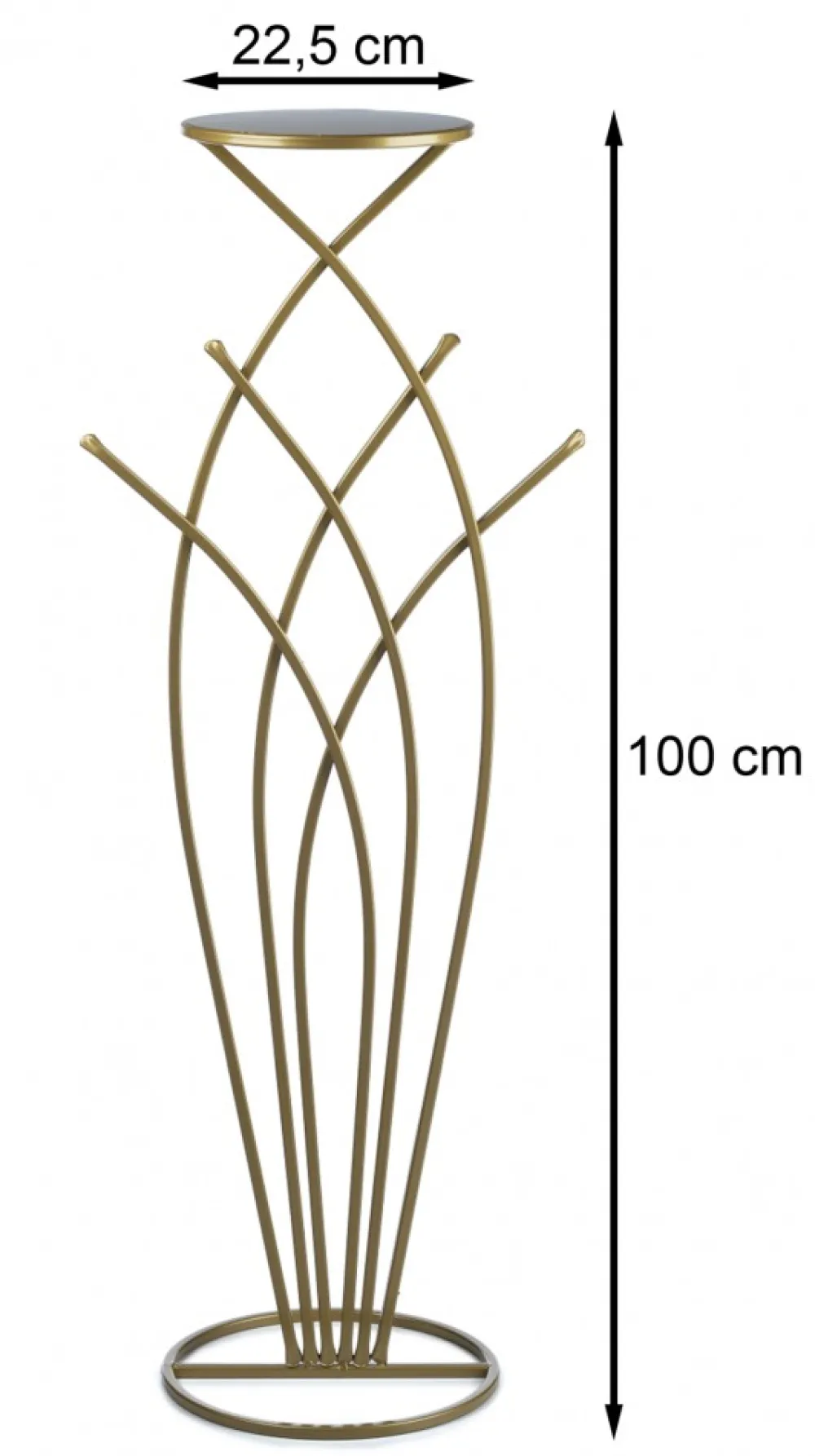 Kwietnik nowoczesny stojak złoty 100 cm GLAM * HowHomely Online
