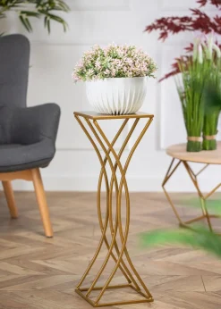 Kwietnik nowoczesny stojak złoty 75 cm GLAM * HowHomely Hot