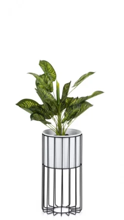 Kwietnik nowoczesny z osłonką 42 cm LOFT metalowy * HowHomely Hot