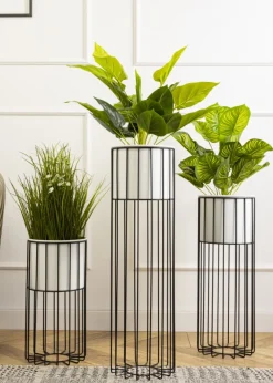 Kwietnik nowoczesny z osłonką 42 cm LOFT metalowy * HowHomely Hot