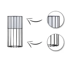 Kwietnik nowoczesny z osłonką 42 cm LOFT metalowy * HowHomely Hot