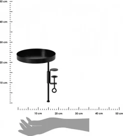Kwietnik parapetowy z zaciskiem czarny M * Esschert Design