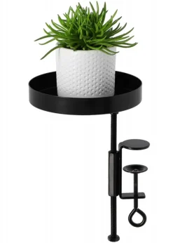 Kwietnik parapetowy z zaciskiem czarny S * Esschert Design Outlet