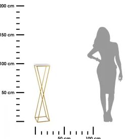 Kwietnik stojak 100 cm blat biały LOFT metalowy * HowHomely Best