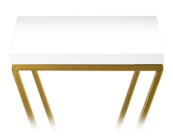Kwietnik stojak 100 cm blat biały LOFT metalowy * HowHomely Best