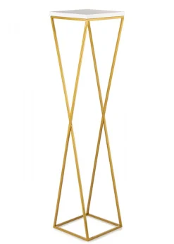 Kwietnik stojak 100 cm blat biały LOFT metalowy * HowHomely Best