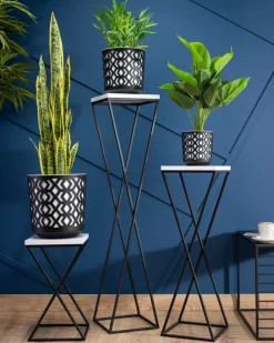 Kwietnik stojak LOFT 100 cm z blatem MDF * HowHomely Sale