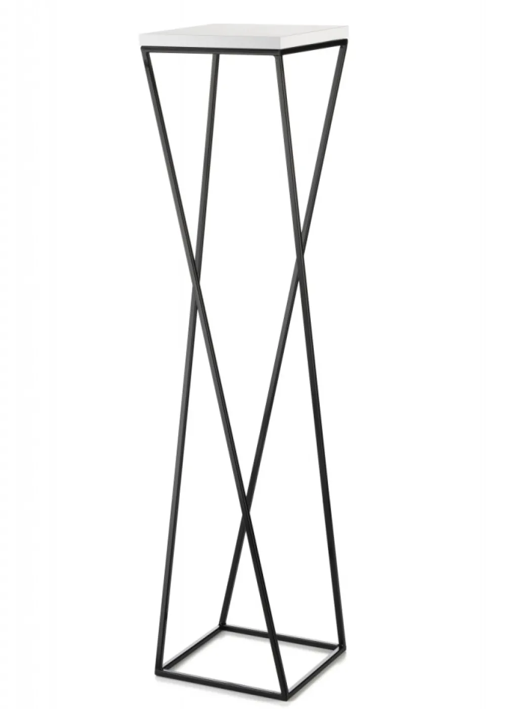 Kwietnik stojak na kwiaty 100 cm LOFT czarno biały * HowHomely Outlet
