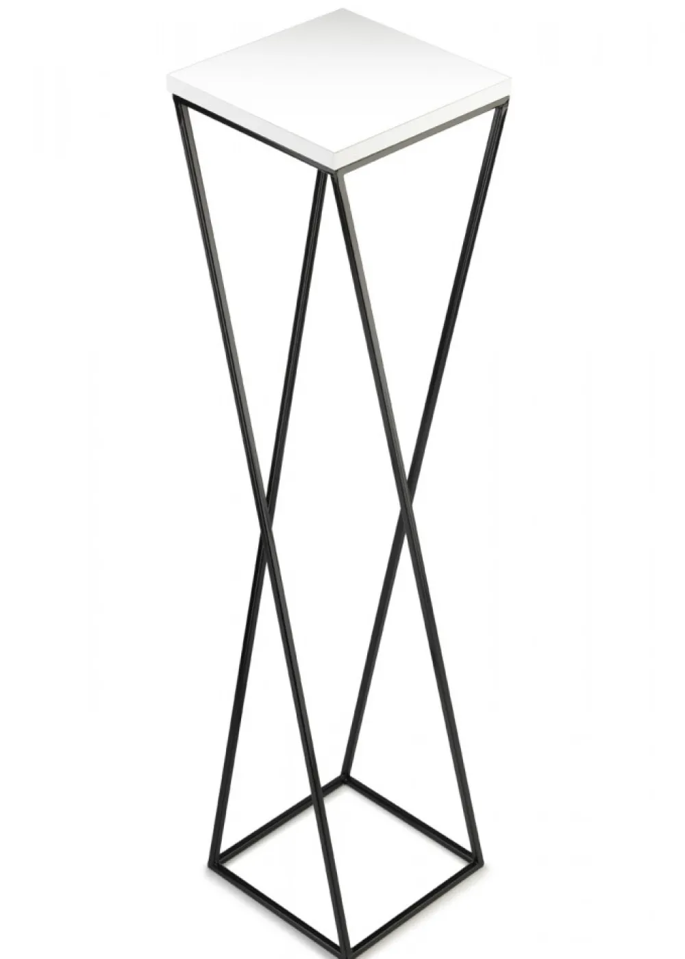 Kwietnik stojak na kwiaty 100 cm LOFT czarno biały * HowHomely Outlet