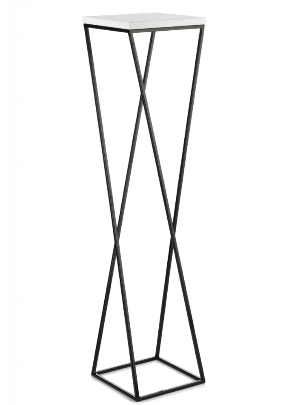 Kwietnik stojak na kwiaty 100 cm LOFT czarno biały * HowHomely Outlet