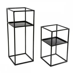 Kwietnik stojak na kwiaty z półką 60 cm LOFT * HowHomely