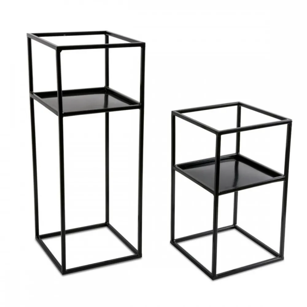 Kwietnik stojak na kwiaty z półką 40 cm LOFT * HowHomely Discount
