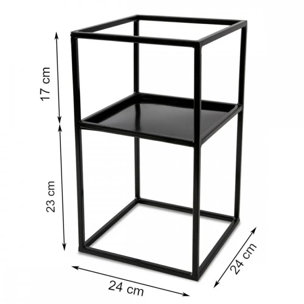 Kwietnik stojak na kwiaty z półką 40 cm LOFT * HowHomely Discount