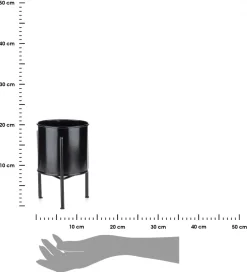 Kwietnik stojak z wkładem 19 cm czarny LOFT * HowHomely Sale