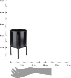 Kwietnik stojak z wkładem 24 cm czarny LOFT * HowHomely Clearance