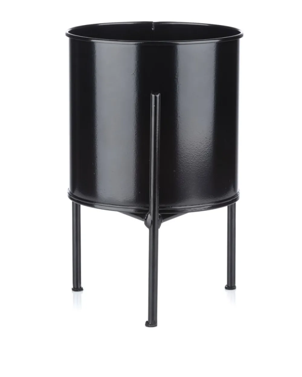 Kwietnik stojak z wkładem 24 cm czarny LOFT * HowHomely Clearance