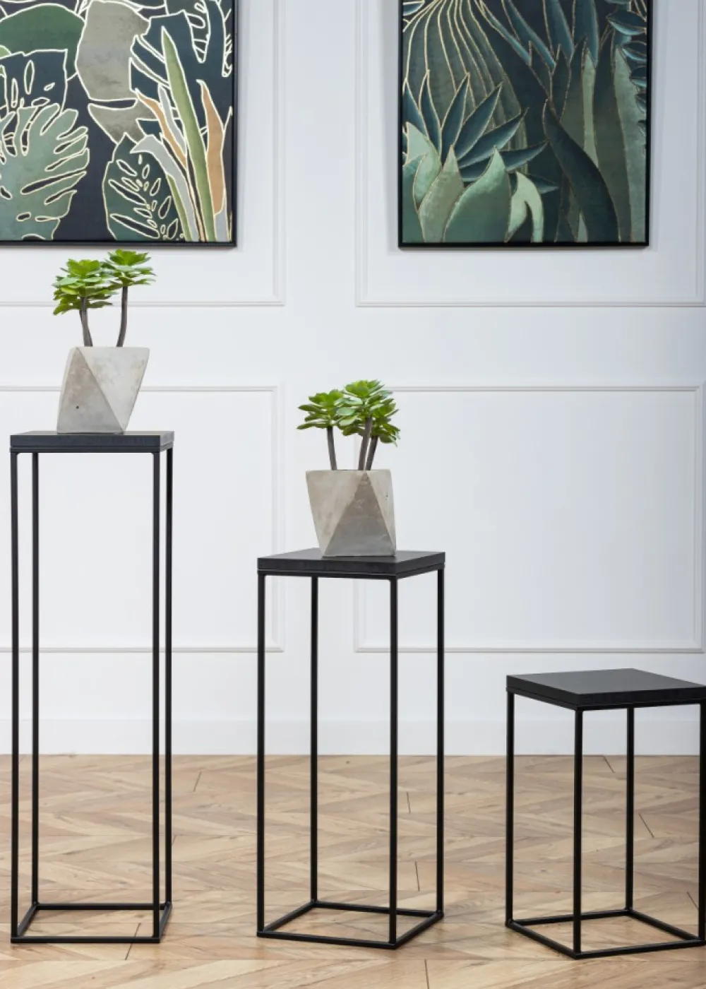 Kwietnik stojący 60 cm BasicLoft czarny * HowHomely Online