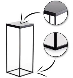 Kwietnik stojący 60 cm BasicLoft czarny * HowHomely Online